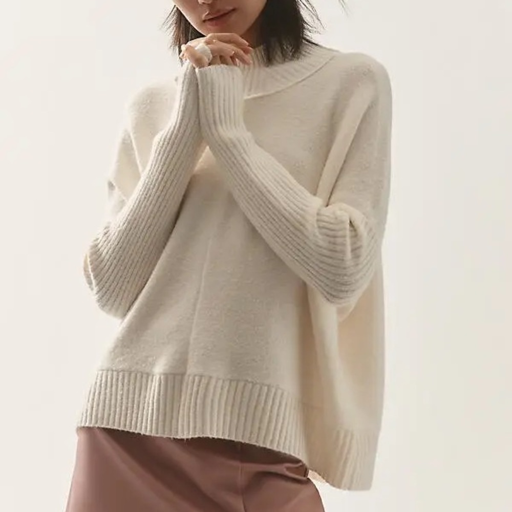 Maeve Gretchen Cozy Mock Neck Sweater